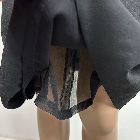 Rena Lange Black Lace Short Sleeve Button Closure Dress Size M - Picture 5 of 10